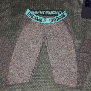 Gymshark Dark Grey/Turquoise Flex Leggings
